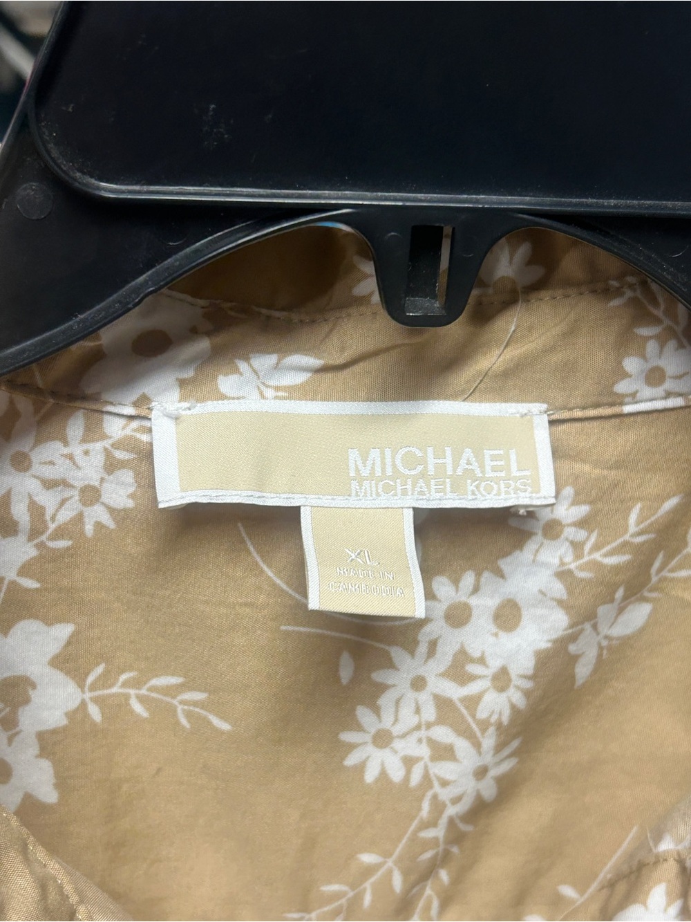 Michael Michael Kors Cotton Tie Waist Shirt Dress size large - Picture 2 of 2